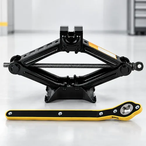 Macaco Sanfona Universal 1,5t Com Chave Catraca Para Carro