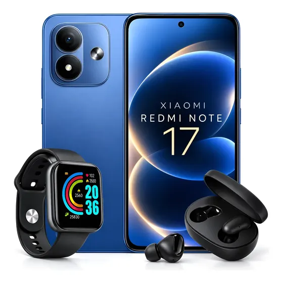 Xiaomi Redmi Note 17 256gb 8gb Ram Bateria 7700 Fone Relogio