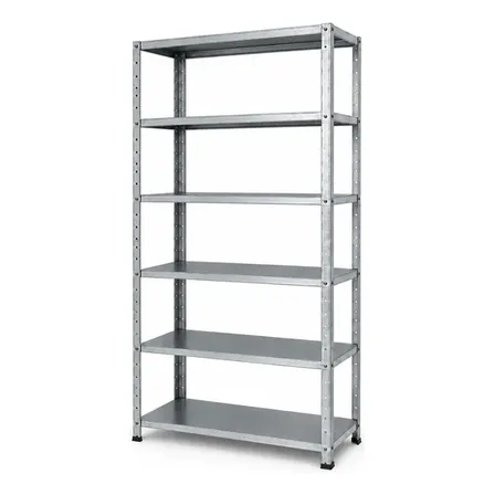 Estante Armário De Aço Galvanizado Prateleira 6 Bandejas Cinza