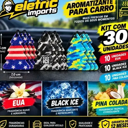 Kit 30 Cheirinho Para Carro Aromatizante Pinheiro Atacado