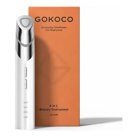 Massageador Para Área Dos Olhos Gokoco Ems Led 4 Em 1 127/220v Branco
