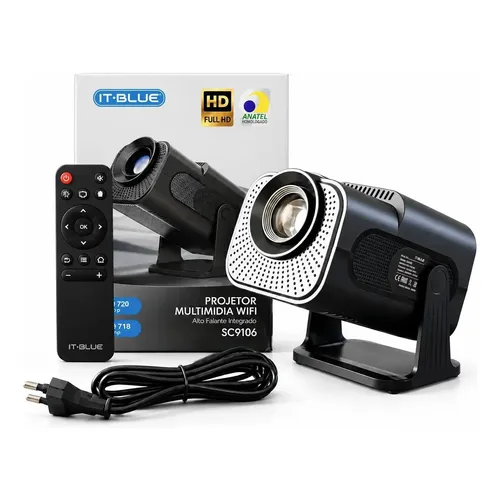 Projetor Wi-fi Full Hd Cinema Em Casa Envio Rápido Preto 127/220v