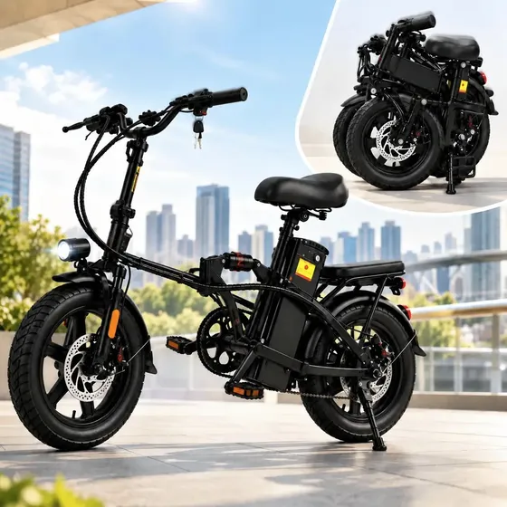 Bicicleta Elétrica Dobrável 500w 48v 10ah Urbana Adulto