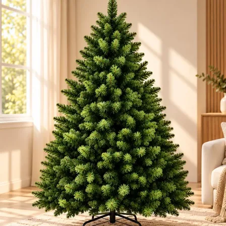 Árvore Natal 2.10m 1450 Galhos Pinheiro Luxo Cheia Realista Verde