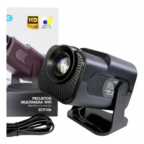 Projetor Full Hd Wi-fi Para Filmes, Séries E Jogos Preto 127/220v