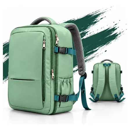 Mochila Feminina Executiva Reforçada Notebook Escolar Viagem Verde Liso