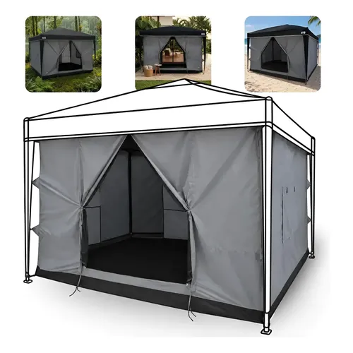 Barraca Para Gazebo 3x3m Mor 1200mm Até 7 Pessoas Camping