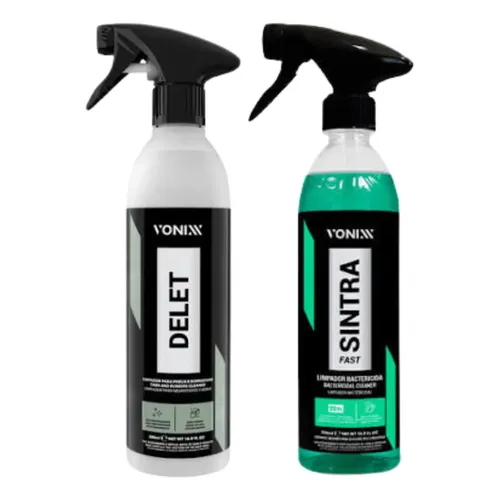 Kit Delet + Sintra Vonixx 500ml Limpeza Automotiva