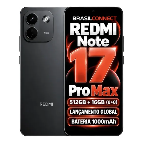 Redmi Note 17 Pro Max 5g 512gb 16gb 8+8 Ram Global Nfc Preto