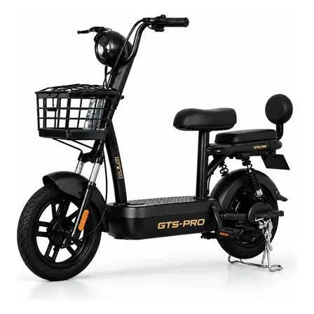 Bicicleta Scooter Elétrica Adulto Feminina 500w Gts S/ Cnh Preto