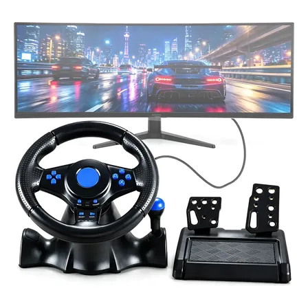 Volante Gamer Para Pc Switch Xbox360/one Ps4 /3 Android 7em1 Azul