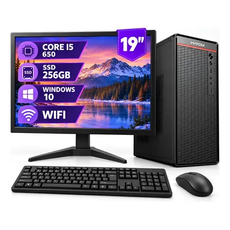 Pc Computador Completo Intel I5-650 8gb Ssd 256gb Wifi Win10 256 Gb 8 Gb Intel Hd