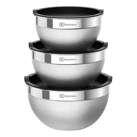Conjunto De Bowls E Medidores Inox Electrolux 3 Peças