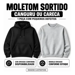 Moletom Sortido De Frio Careca Canguru Pequenas Falhas Gg Sortidos