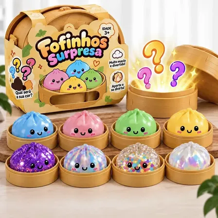 Brinquedo Infantil Geleia De Apertar Antiestresse Colecionar Sortido