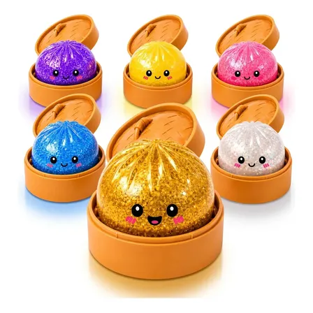 Brinquedo Bolinho Dumplin Pao Manteiga Tiktok Antiestress Surpresa
