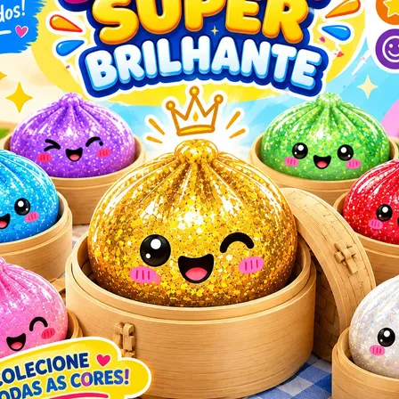 Squishy Brinquedo Macio Glitter Colecionável Sem Led Surpresa