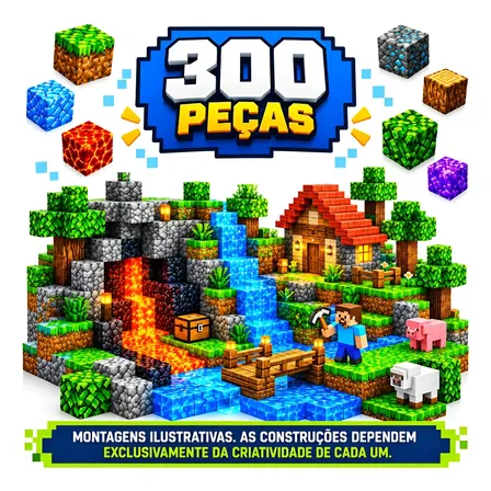 Blocos Magnéticos De Construção Brinquedo Educativo Kit 300 Kit Bloco Magnético Ímã Craft