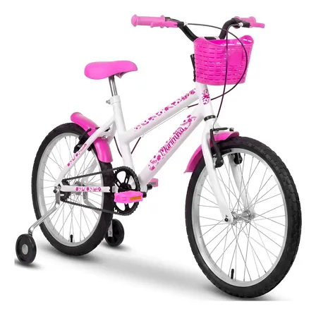 Bicicleta Aro 20 Xgt Infantil Feminina Mariinha Rodas Cesta