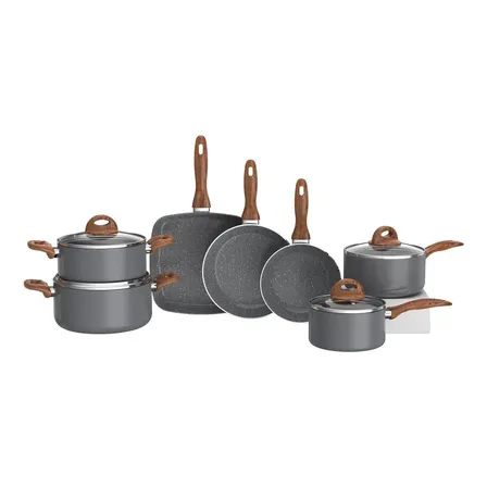 Jogo De Panelas Brinox Smart Plus 7 Peças Alumínio Cerâmico Grafite