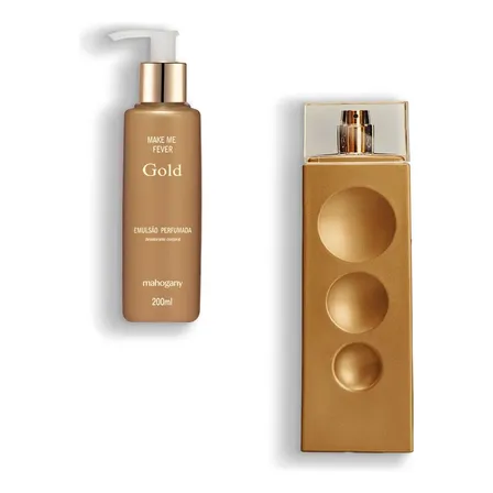 Kit Make Me: Hidratante Fever Gold Floral 200ml + Desodorante Corporal 100ml