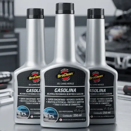 Melhor Kit 3 Aditivo Combustível Gasolina 250ml Braclean