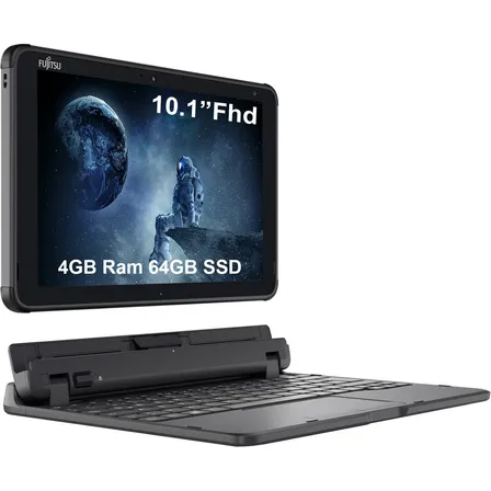 Notebook Fujitsu Q508 X5 Intel Z8550 4g 64gb Teclado Japonês Preto
