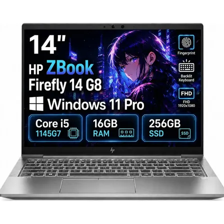 Notebook Hp Zbookfirefly 14g8 Core I5 1145g7 16gb 256gb Ssd Preto