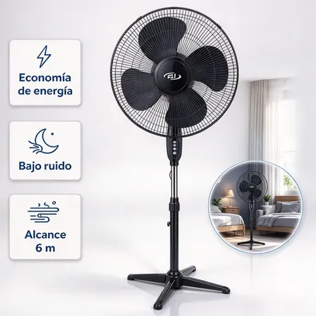 Ventilador De Coluna Turbo Silencioso Baixo Consumo 110v 43 Cm 50hz Preto 127v Plástico 3