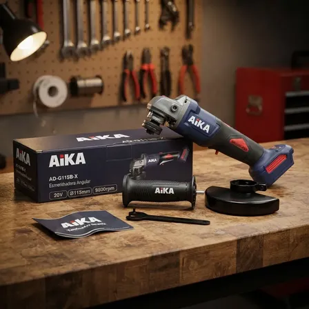 Esmerilhadeira Bateria Aika 20v Cabeçote Rotativo Brushless