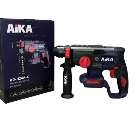 Martelete Rotativo E Perf A Bateria 20v Aika 24a-x Brushless Violeta-escuro