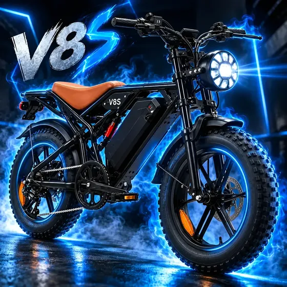 Bicicleta Bike Eletrica V8 S V9 750w 32km Freio Hidraulico Preto 20
