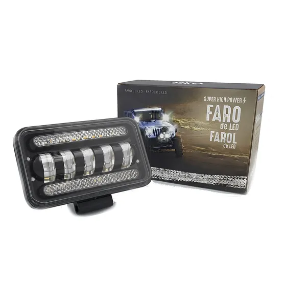 Farol Auxiliar Milha Retangular Led 40w Bivolt