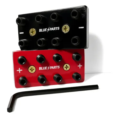 Bloco Distribuidor Som 4x4 8vias Barramento Fixa Até70mm Par