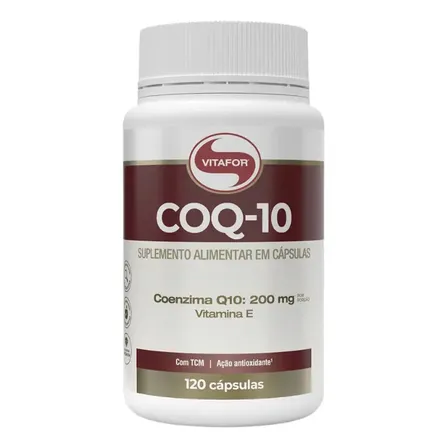 Coenzima Q10 200mg + Vit E 120caps Vitafor Original Premium Neutro