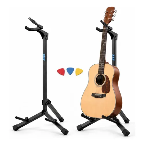 Suporte De Chão Ask G3s Violão Guitarra Baixo Tripé Pedestal Preto