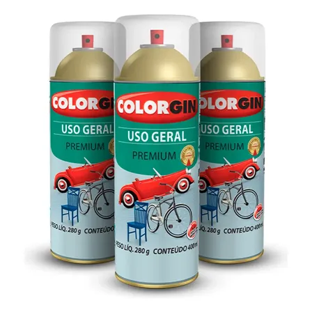 Kit 3 Sprays Uso Geral Premium Verniz Incolor