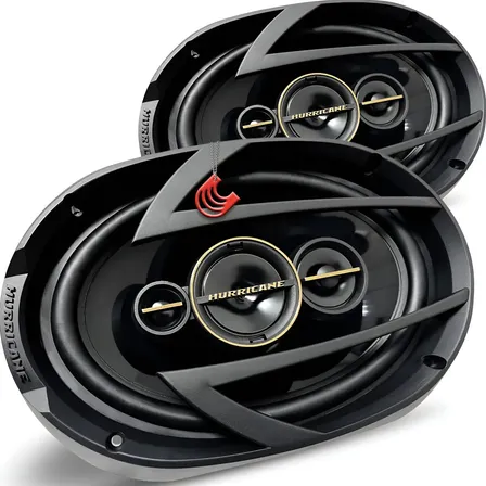 Alto Falantes 6x9 Polegadas Hurricane 260w A69q Quadriaxial Preto