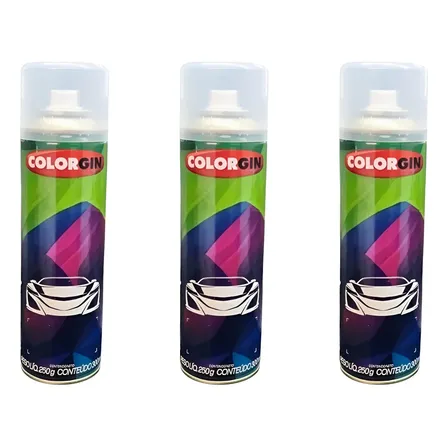 Verniz Automotivo Colorgin Rápido Brilhante 300ml Kit 3 Unid
