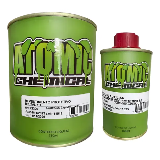 Revestimento Protetivo Brutal 750ml + 150ml Preto Acetinado