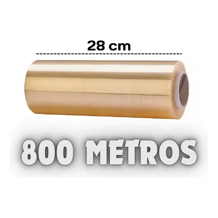 Rolo Bobina Plastico Papel Filme Pvc Esticavel 28cm X 800m
