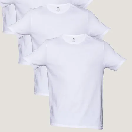 Kit 5 Camisetas Básicas Masculinas Algodão Branca Hering Branco G Liso