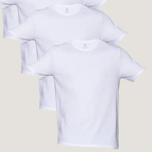 Kit 5 Camisetas Básicas Masculinas Algodão Branca Hering Branco P Liso