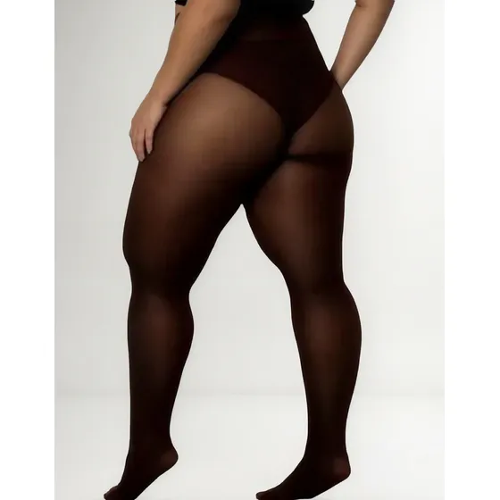 Meia Calça Feminina Grossa Opaca Plus Size Fio 40