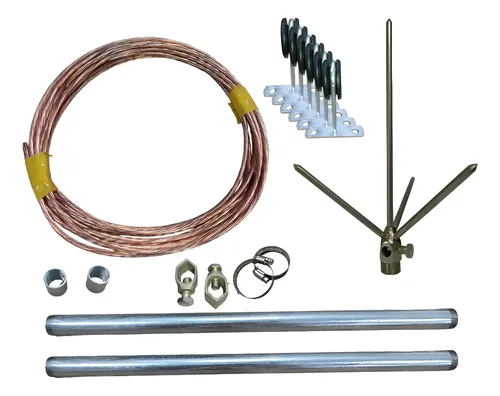 Kit Para Raio Residencia Completo 15mt Cobre Nu E Franklin