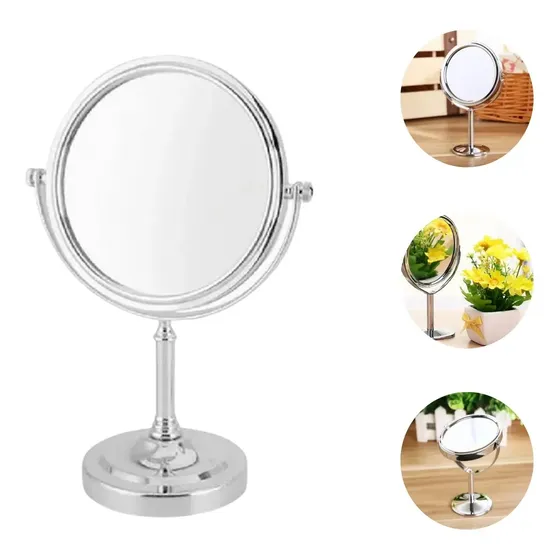 Espelho Para Maquiagem De Mesa Dupla Face 5x Aumento