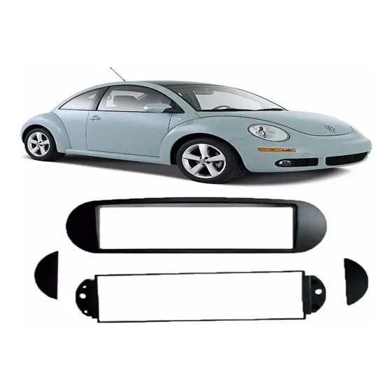 Moldura Painel New Beetle 2008 1 Din Dvd Cd Com Acabamento