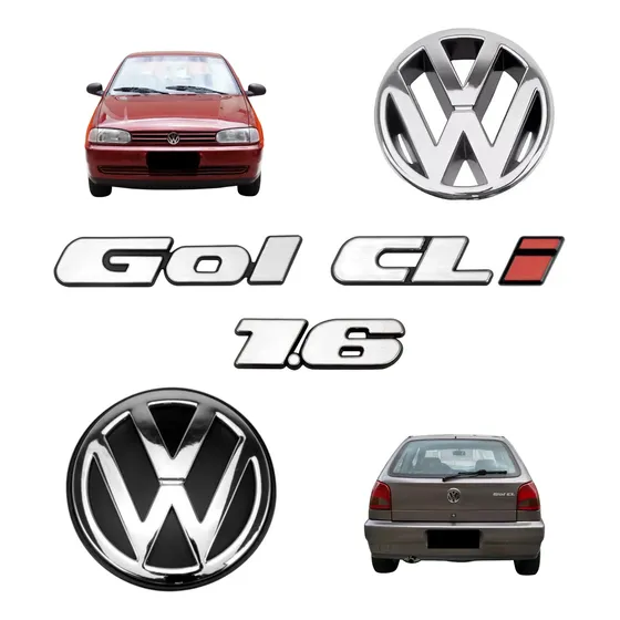 Kit Emblemas Gol Cli 1.6 - Bola G2 95 À 99 - Modelo Original