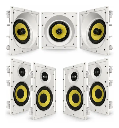 Kit Home Theater 7.0 Jbl Ci6sa Ci6r Caixas De Embutir Top