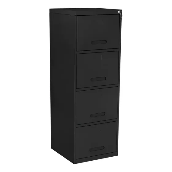 Arquivo De Aço 4 Gavetas Preto Home Office